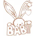 Baby Bunny Welcome Banner Stitching Pattern