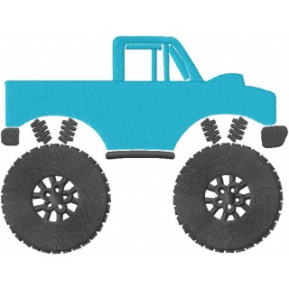 Big monster track embroidery design - Embroidery Design