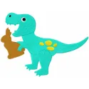 Dinosaur Chocolate Bunny Stitching Pattern for Easter