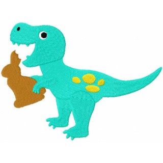 Dinosaur chocolate bunny embroidery design - Embroidery Design
