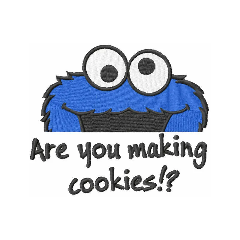 Cookie Monster Question Stitching Pattern for Kids