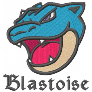 Blastoise head embroidery design - Embroidery Design