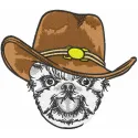 Cowboy Dog Stitching Pattern for Western Crafts