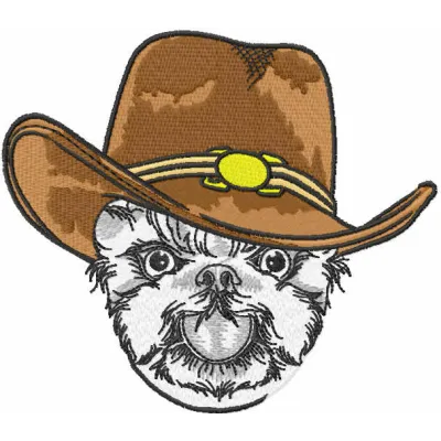 Cowboy Dog Stitching Pattern for Western Crafts