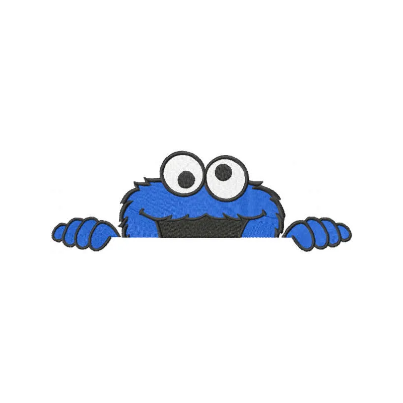 Cookie Monster Hiding Stitching Pattern for Baby Clothes
