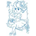 Malvina swing one colored embroidery design - Embroidery Design