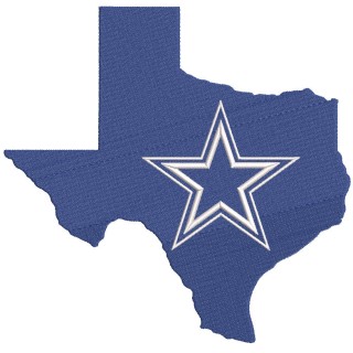 Dallas Cowboys state background logo embroidery design embroidery design - Embroidery Design