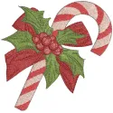 Candy Cane & Wreath Stitching Pattern for Holiday Décor