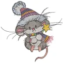 Cozy Winter Mouse Stitching Pattern for Baby Gifts
