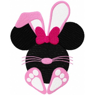 Happy easter baby minnie embroidery design - Embroidery Design