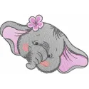Elephant & Pink Flower Stitching Pattern for Crafters