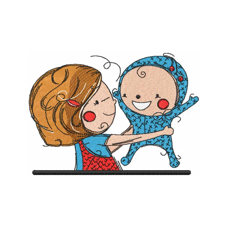 Playing with Brother Embroidery - Sibling Bond Design