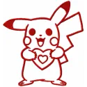 Pokemon with Heart Stitching Pattern for Trainers