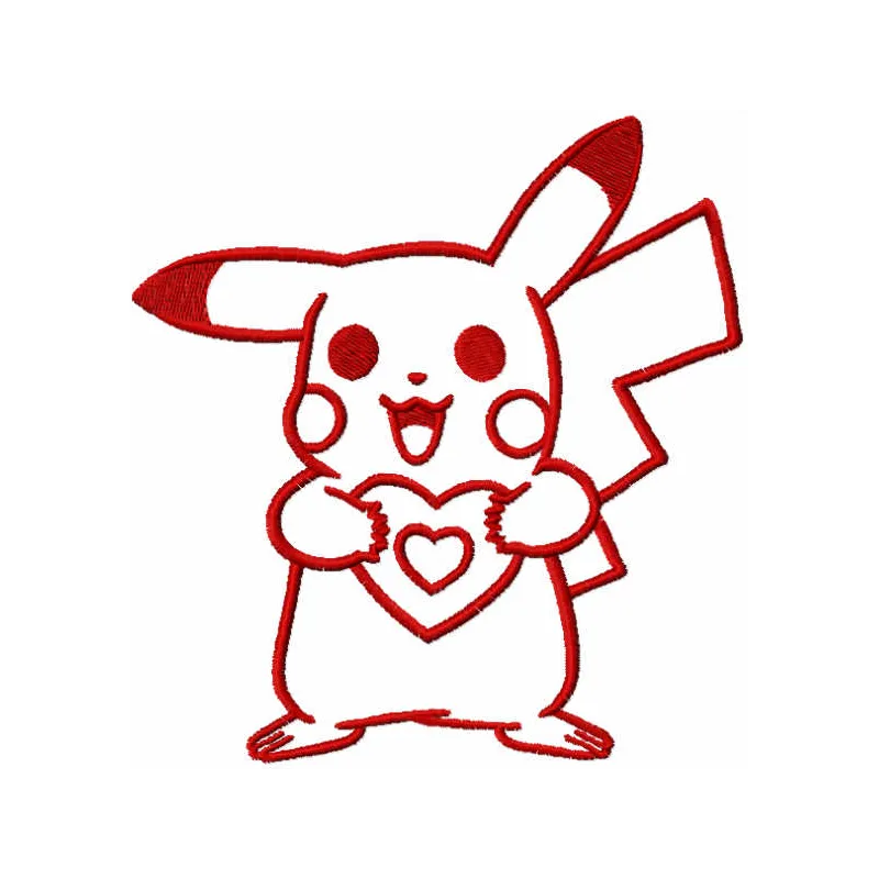 Pokemon with Heart Stitching Pattern for Trainers