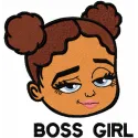 Boss Girl Cartoon Baby Stitching Pattern