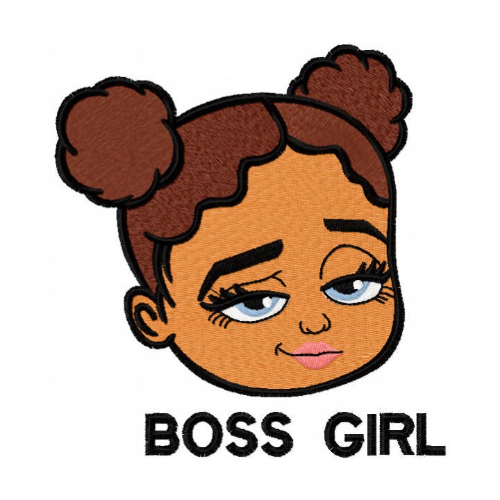 Boss girl embroidery design - Embroidery Design