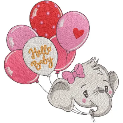 Adorable Baby Elephant Stitching Pattern for Nurseries