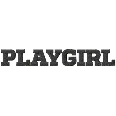 Playgirl Wordmark Logo Stitching Pattern