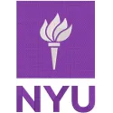 New York University logo embroidery design featuring the university's iconic colors and emblem.