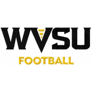 West Virginia State University Football logo embroidery design - Embroidery Design
