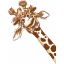 Curious Giraffe Embroidery Design for Creative Projects