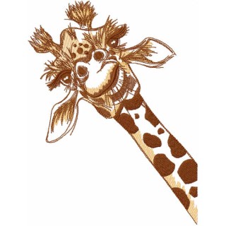 Curious giraffe embroidery design - Embroidery Design