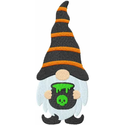 Magical Dwarf with Cauldron Stitching Pattern