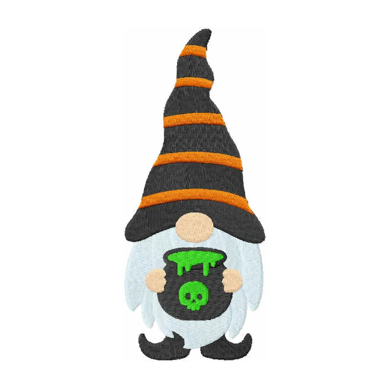 Magical Dwarf with Cauldron Stitching Pattern