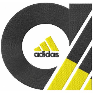 Adidas two colors logo embroidery design - Embroidery Design