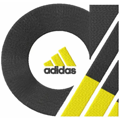 Adidas Two-Color Logo Stitching Pattern