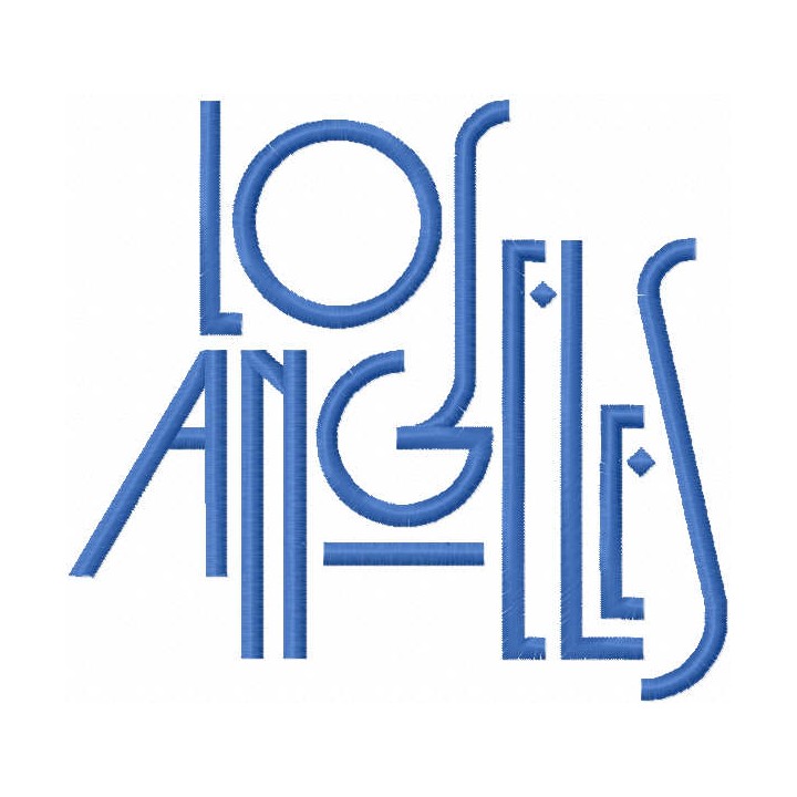 Los Angeles lettering embroidery design - Embroidery Design