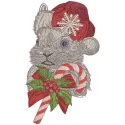 Charming Rabbit & Candy Cane Stitching Pattern