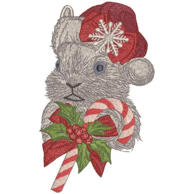 Charming Rabbit & Candy Cane Stitching Pattern
