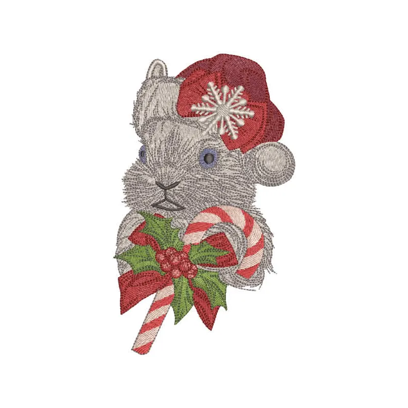Charming Rabbit & Candy Cane Stitching Pattern