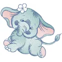 Tattered Dancing Elephant Stitching Pattern