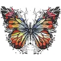 Geometric Butterfly Stitching Pattern | Modern Glass Design