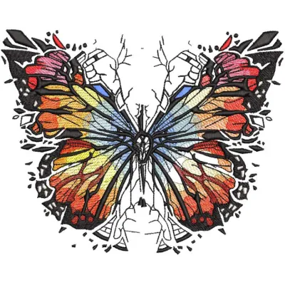 Geometric Butterfly Stitching Pattern | Modern Glass Design
