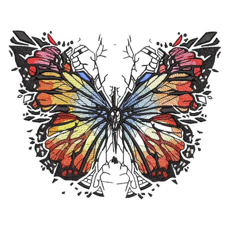 Geometric Butterfly Stitching Pattern | Modern Glass Design