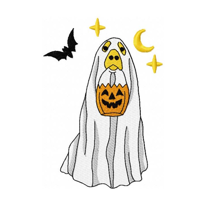 Great Dane ghost embroidery design - Embroidery Design