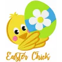 Cheerful Baby Chick Easter Embroidery Pattern