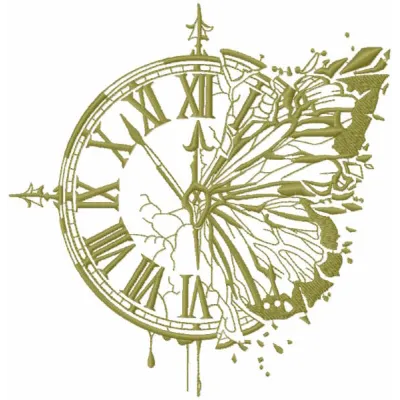 Broken Clock Butterfly Wing Stitching Pattern