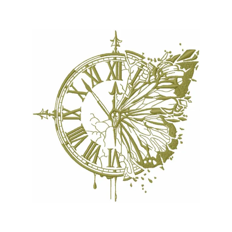 Broken Clock Butterfly Wing Stitching Pattern