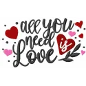 All You Need Is Love Stitching Pattern for Romance