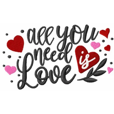 All You Need Is Love Stitching Pattern for Romance
