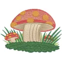 Whimsical Toadstool Stitching Pattern for Nature Lovers