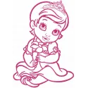 Royal Princess with Flower Stitching Pattern