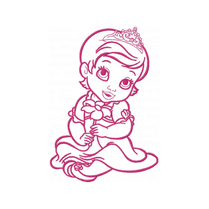 Royal Princess with Flower Stitching Pattern