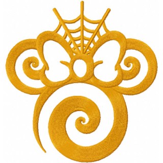 Mickey mouse swirl net embroidery design - Embroidery Design