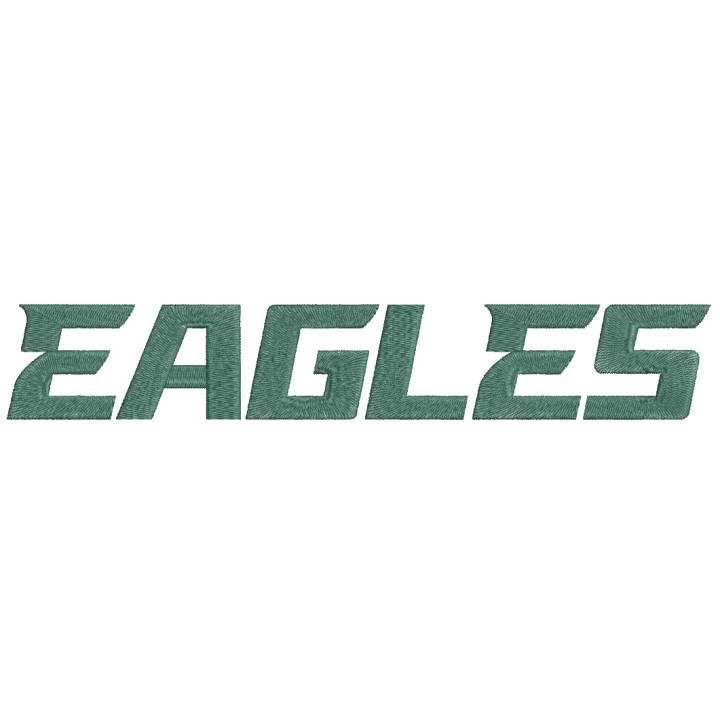 Philadelphia Eagles logo wordmark embroidery design - Embroidery Design