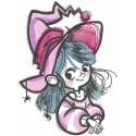 Tattered Witch Stitching Pattern for Halloween Decor